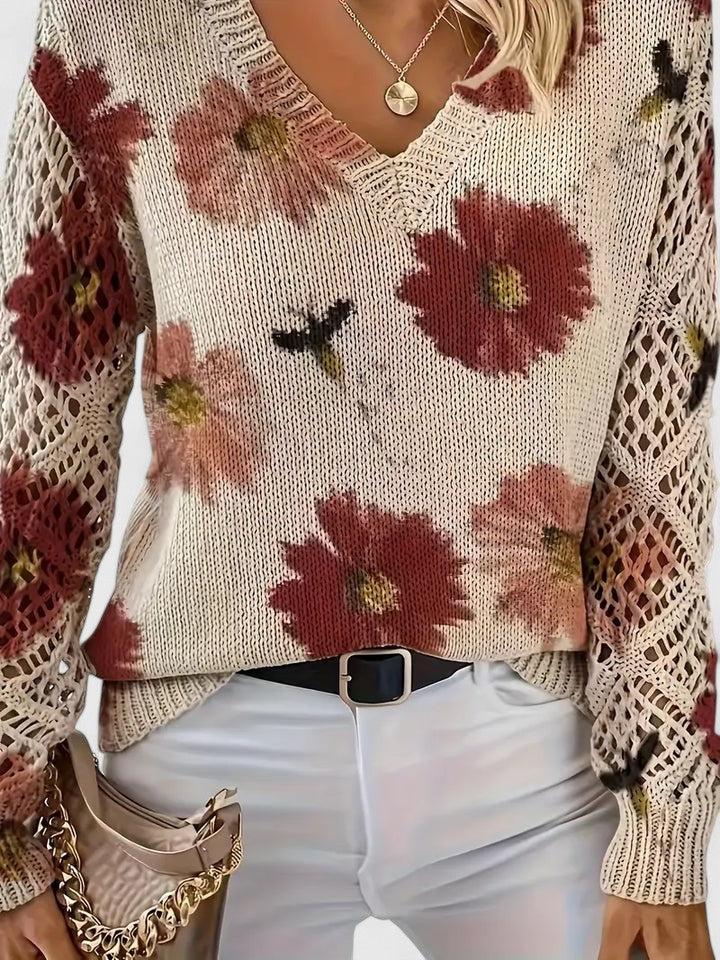 Aurelie | Floral Knit Jumper