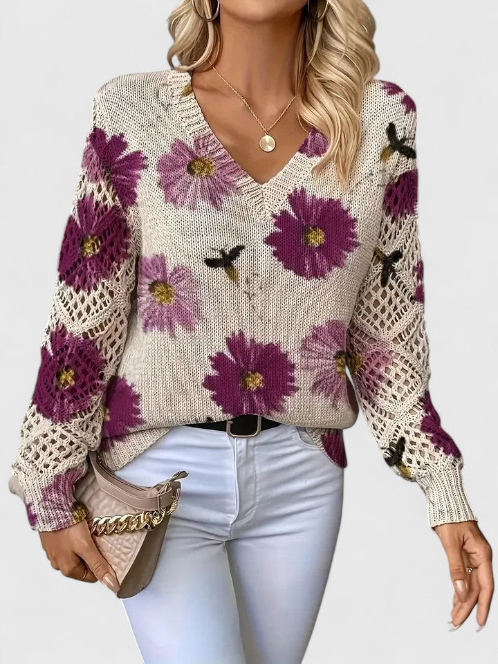 Aurelie | Floral Knit Jumper