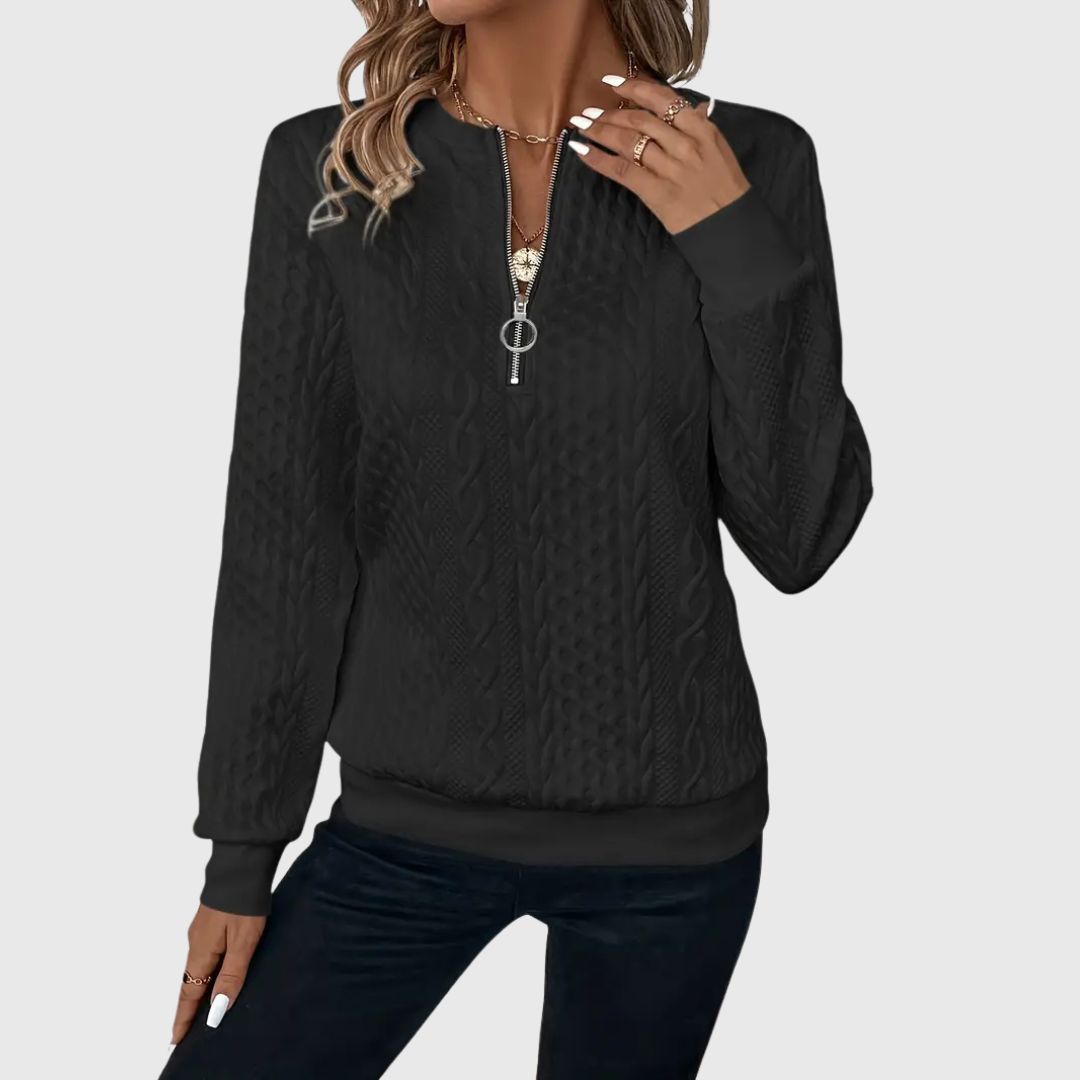 Mary | Elegant Zip Sweater