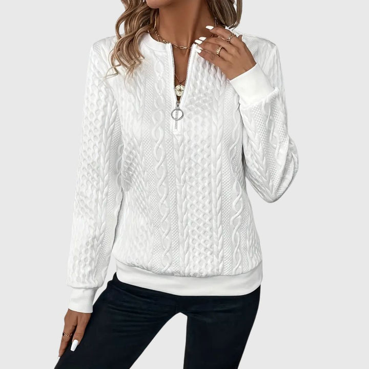 Mary | Elegant Zip Sweater