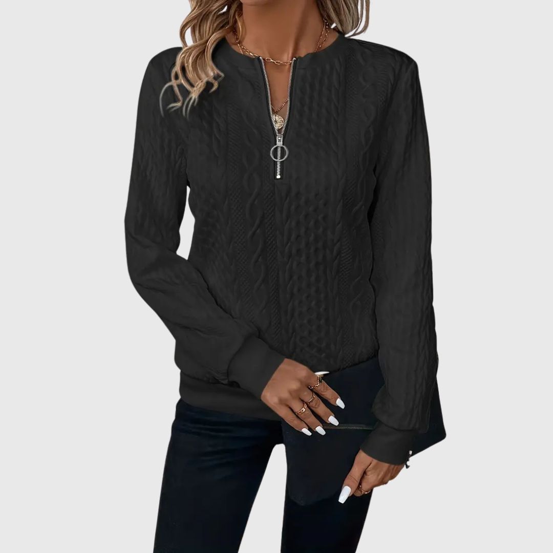 Mary | Elegant Zip Sweater