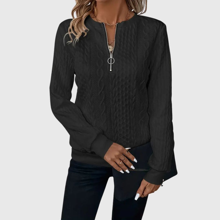 Mary | Elegant Zip Sweater