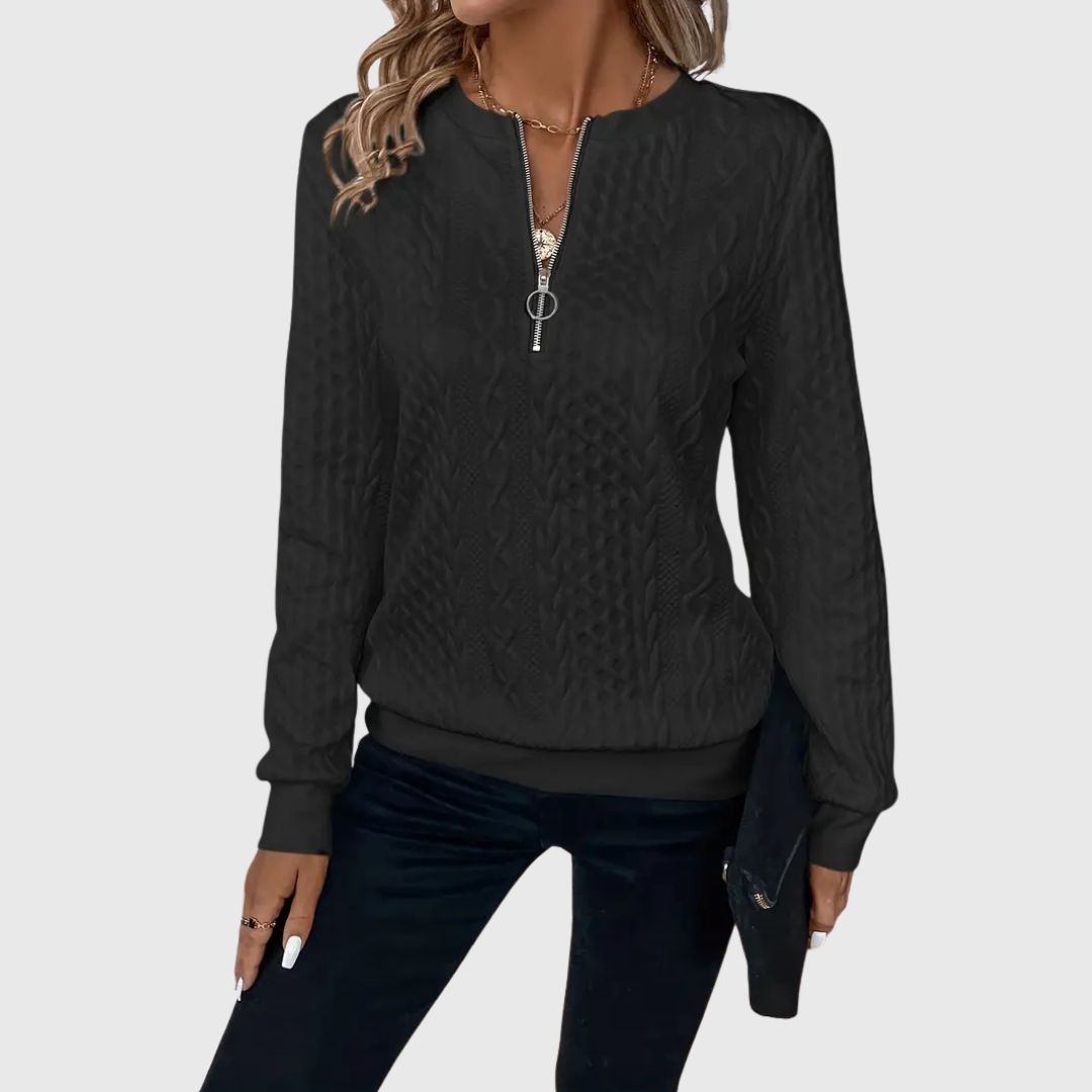 Mary | Elegant Zip Sweater
