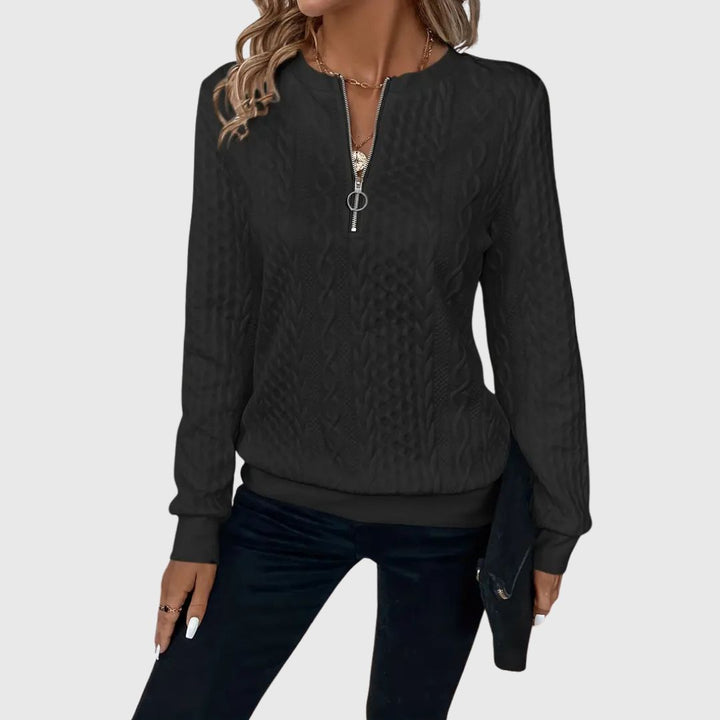 Mary | Elegant Zip Sweater