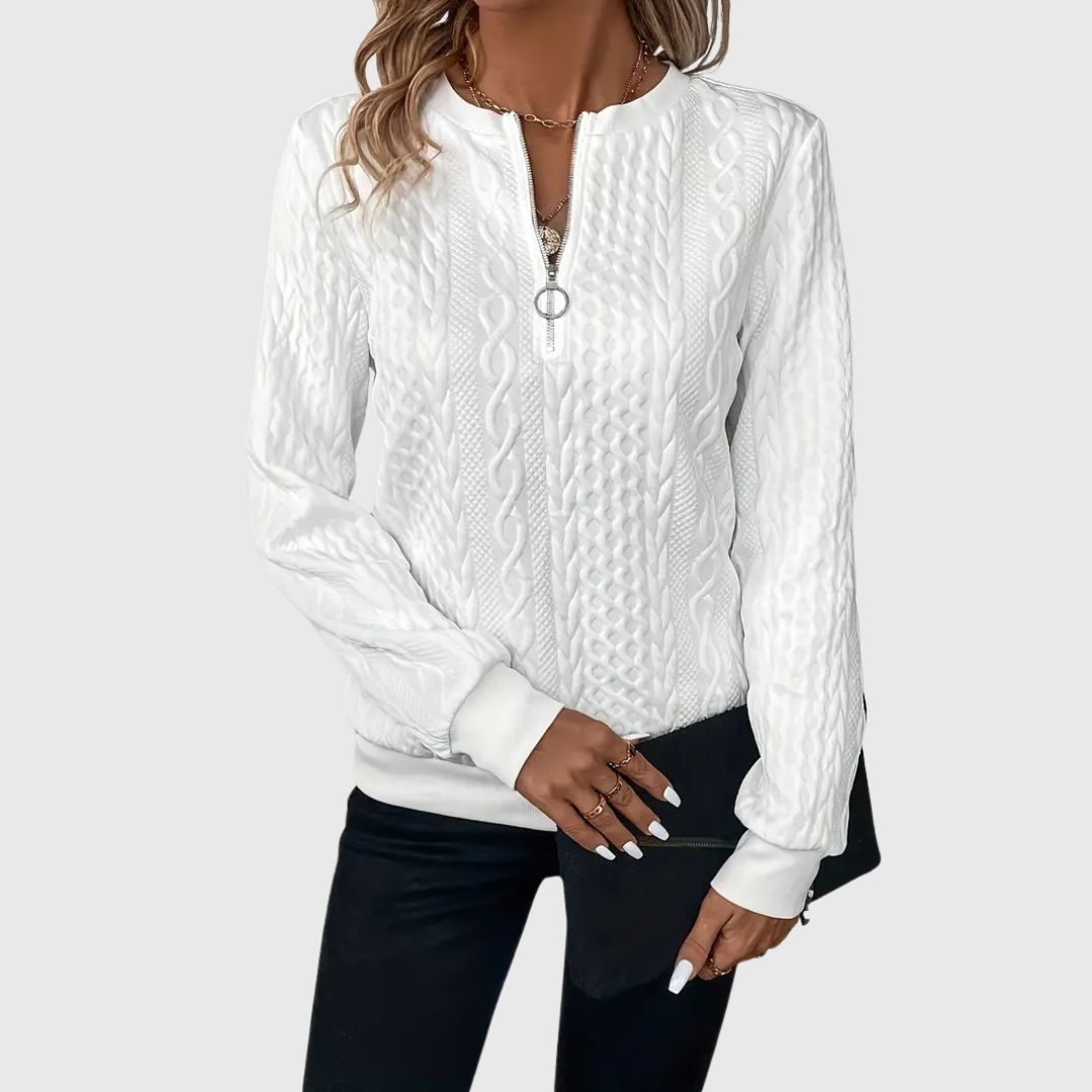 Mary | Elegant Zip Sweater