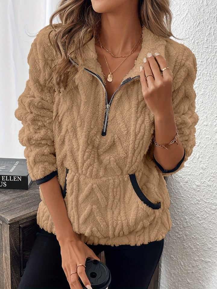 Tiva | Casual Zip Front Sweater