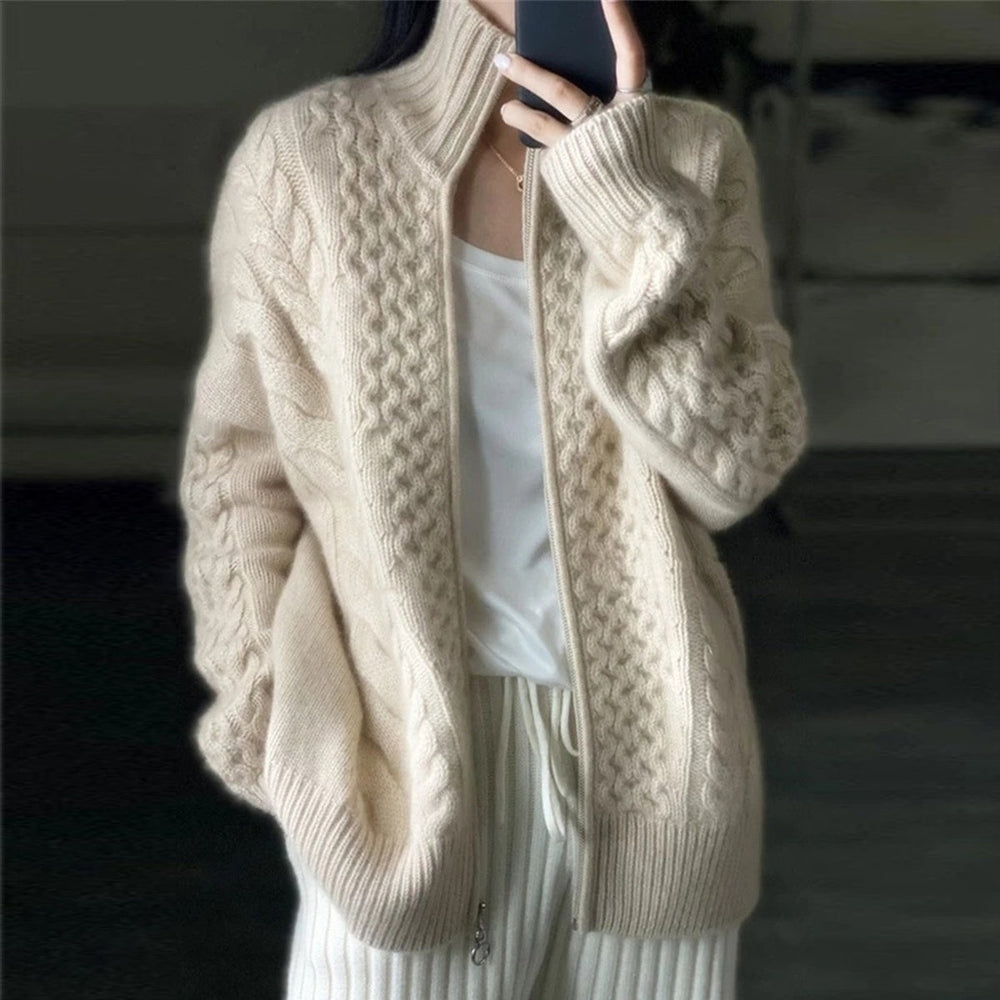 Hira | Casual Zip-Up Cardigan