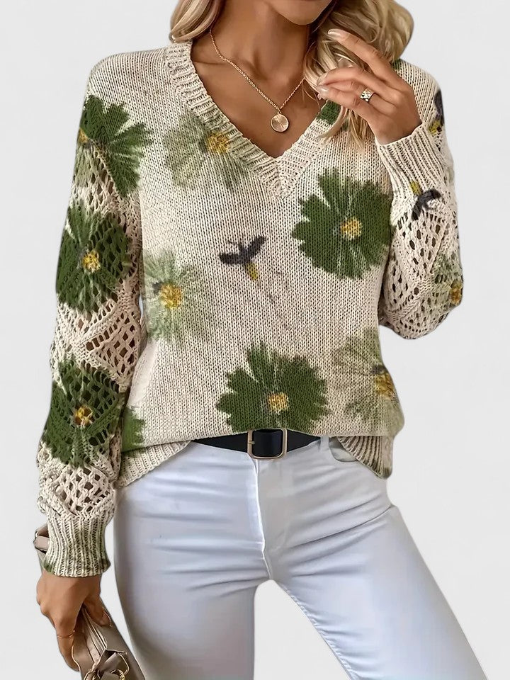Aurelie | Floral Knit Jumper