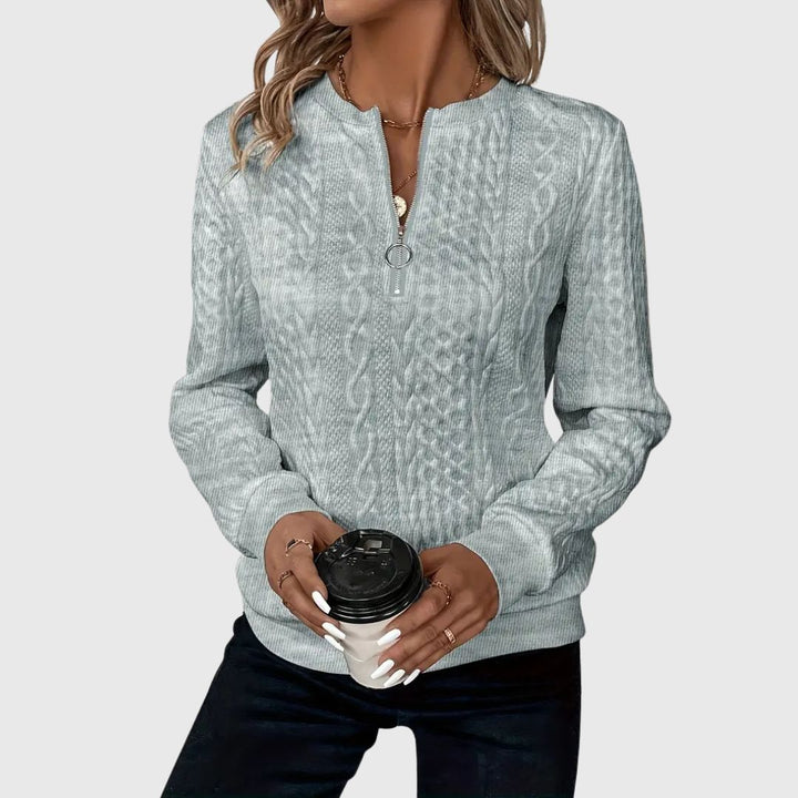 Mary | Elegant Zip Sweater