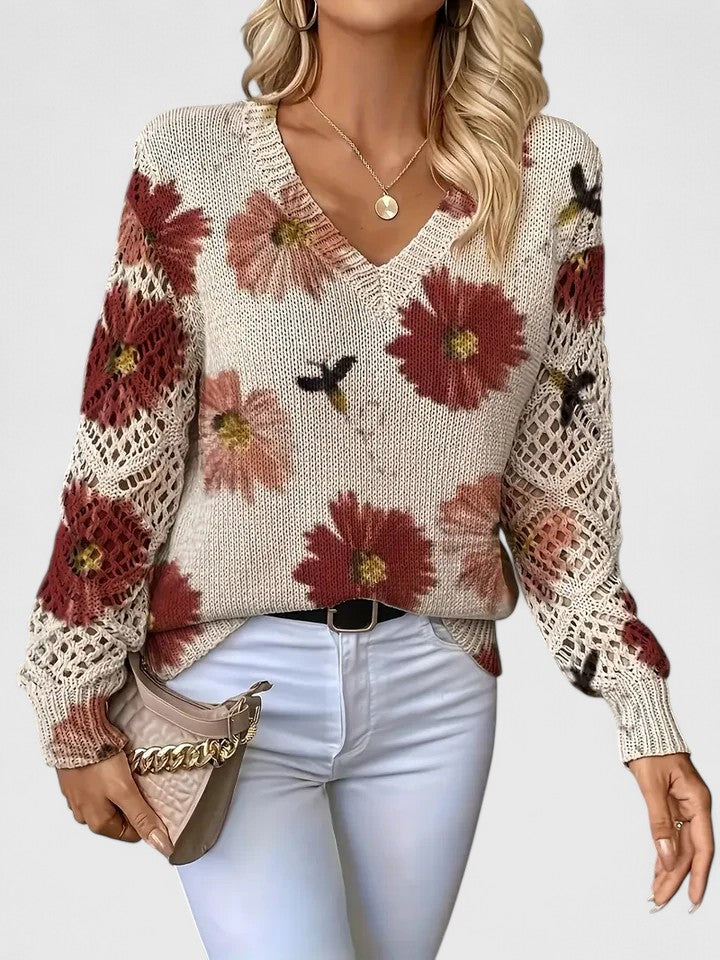 Aurelie | Floral Knit Jumper