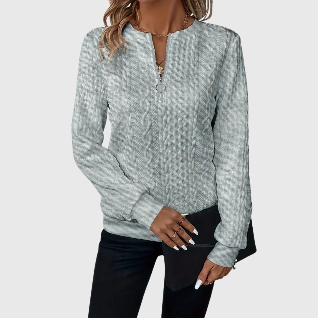 Mary | Elegant Zip Sweater