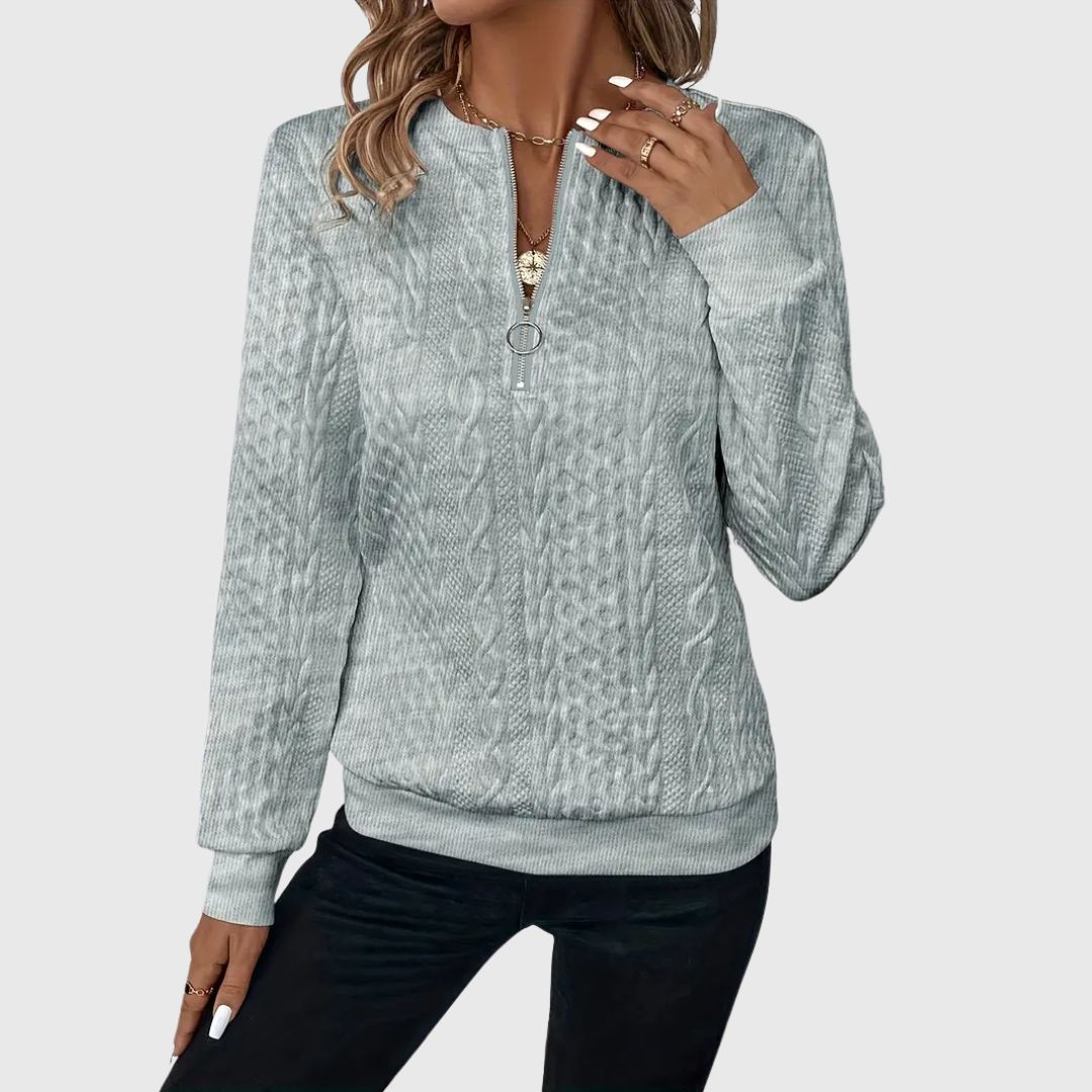 Mary | Elegant Zip Sweater