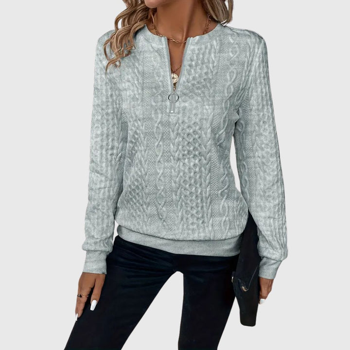 Mary | Elegant Zip Sweater