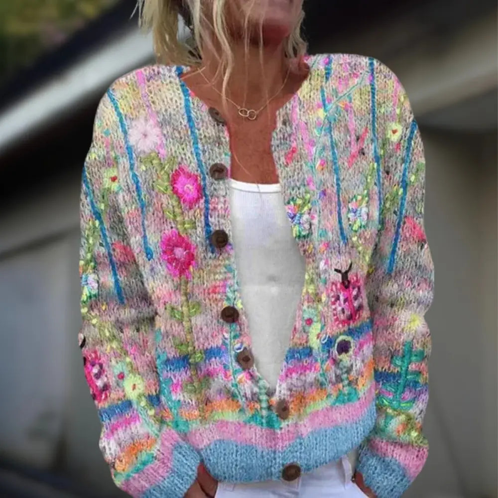 Eliza | Patterned Winter Cardigan