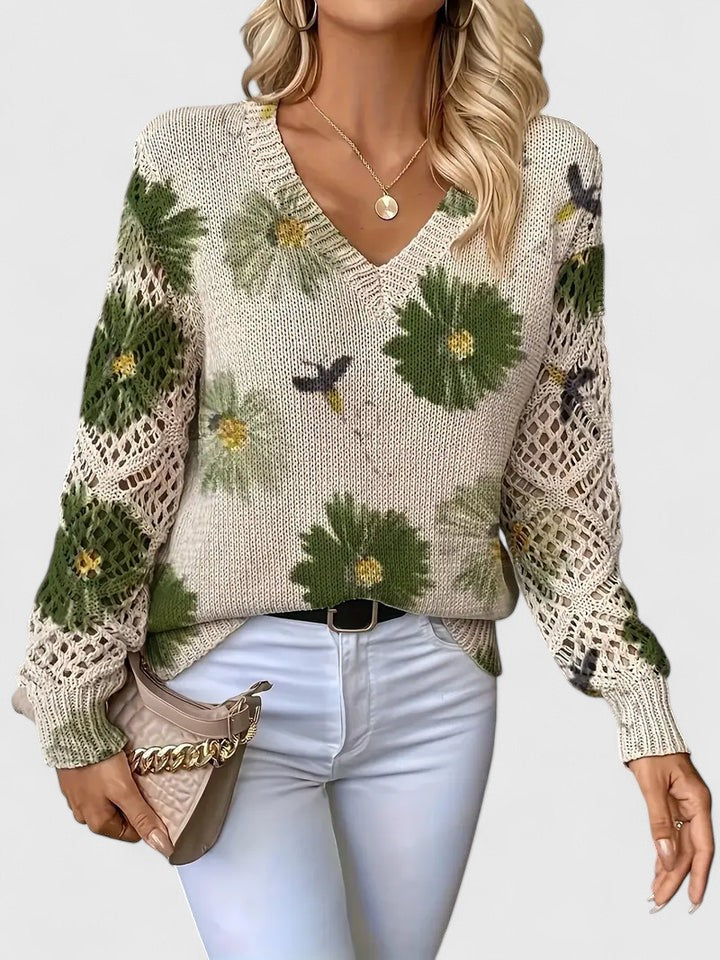 Aurelie | Floral Knit Jumper