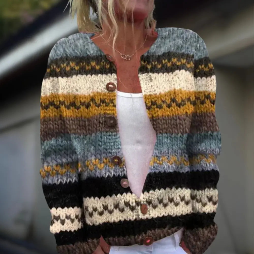 Eliza | Patterned Winter Cardigan