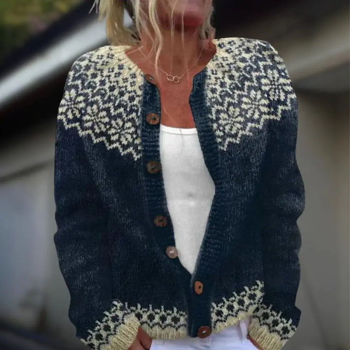 Eliza | Patterned Winter Cardigan