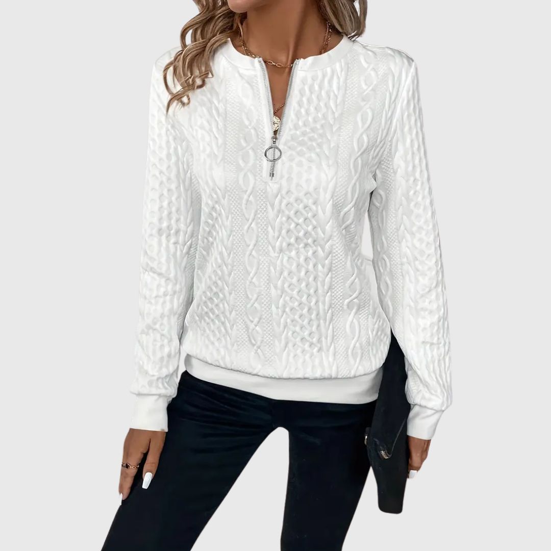 Mary | Elegant Zip Sweater