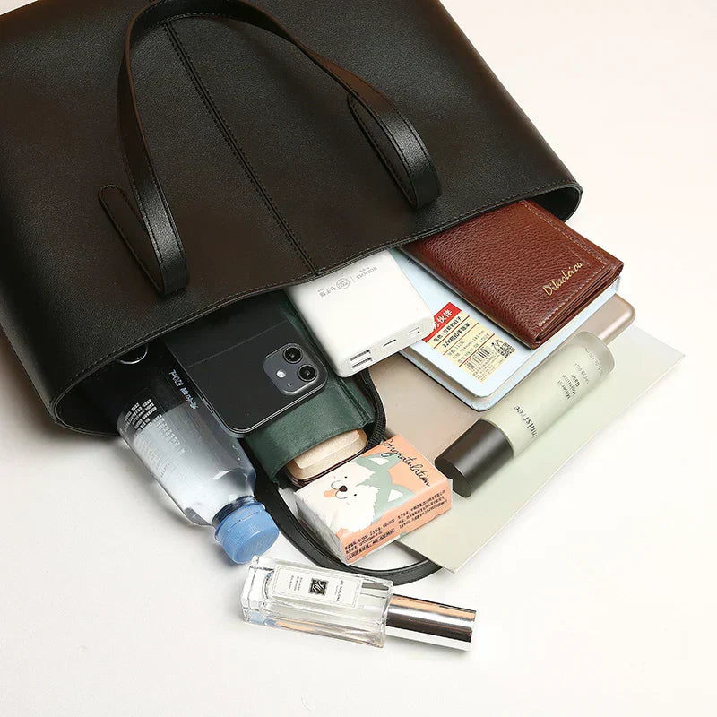 Faiza | Classic Leather Tote