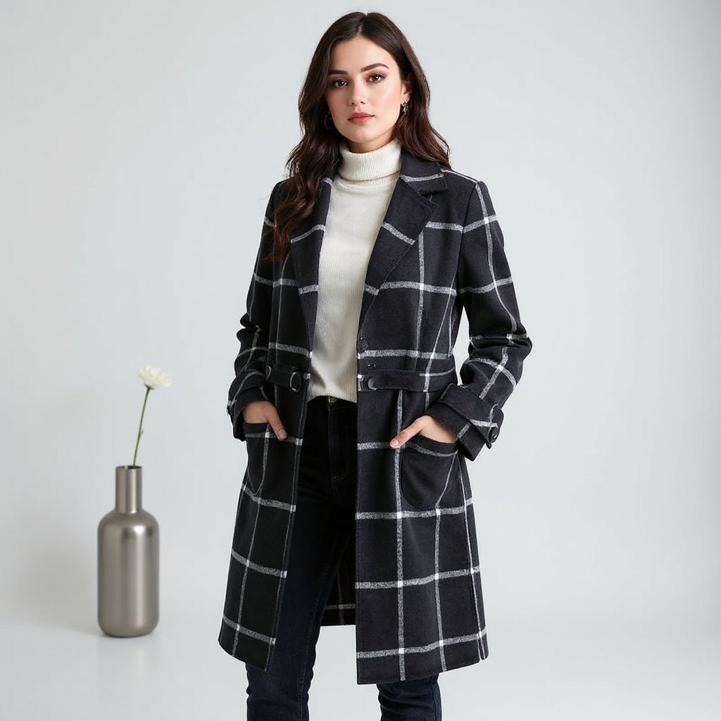 Rose | Checked Wool Coat