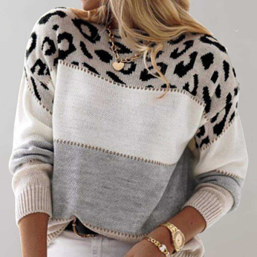 Elena | Leopard Knit Sweater