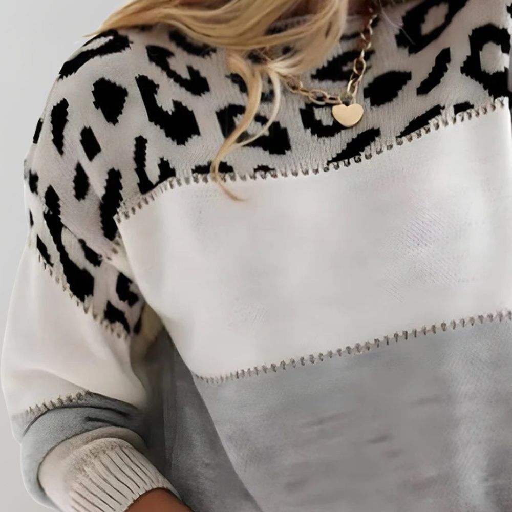 Elena | Leopard Knit Sweater