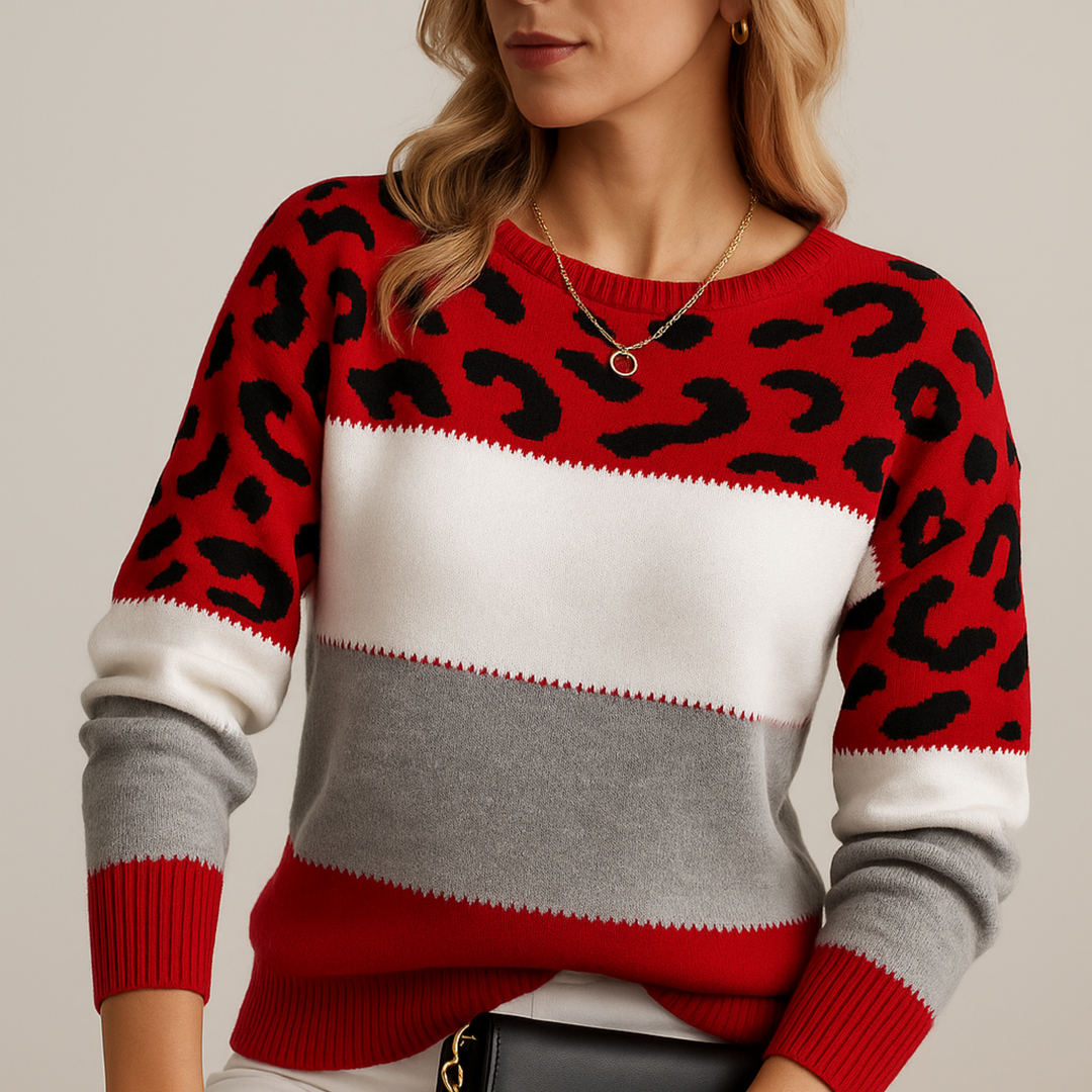 Elena | Leopard Knit Sweater