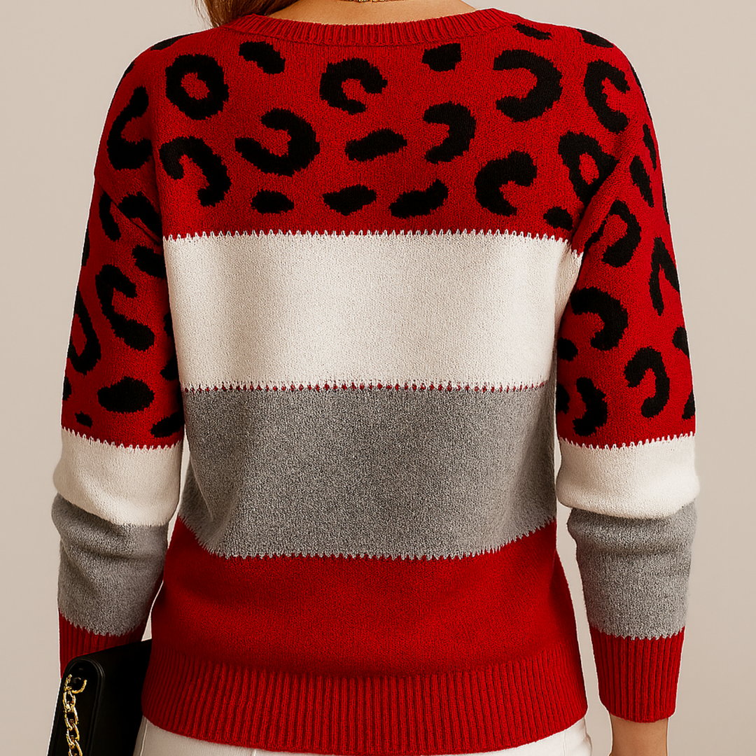 Elena | Leopard Knit Sweater