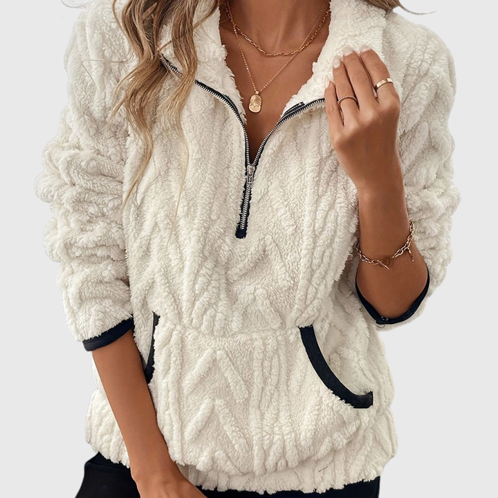 Tiva | Casual Zip Front Sweater