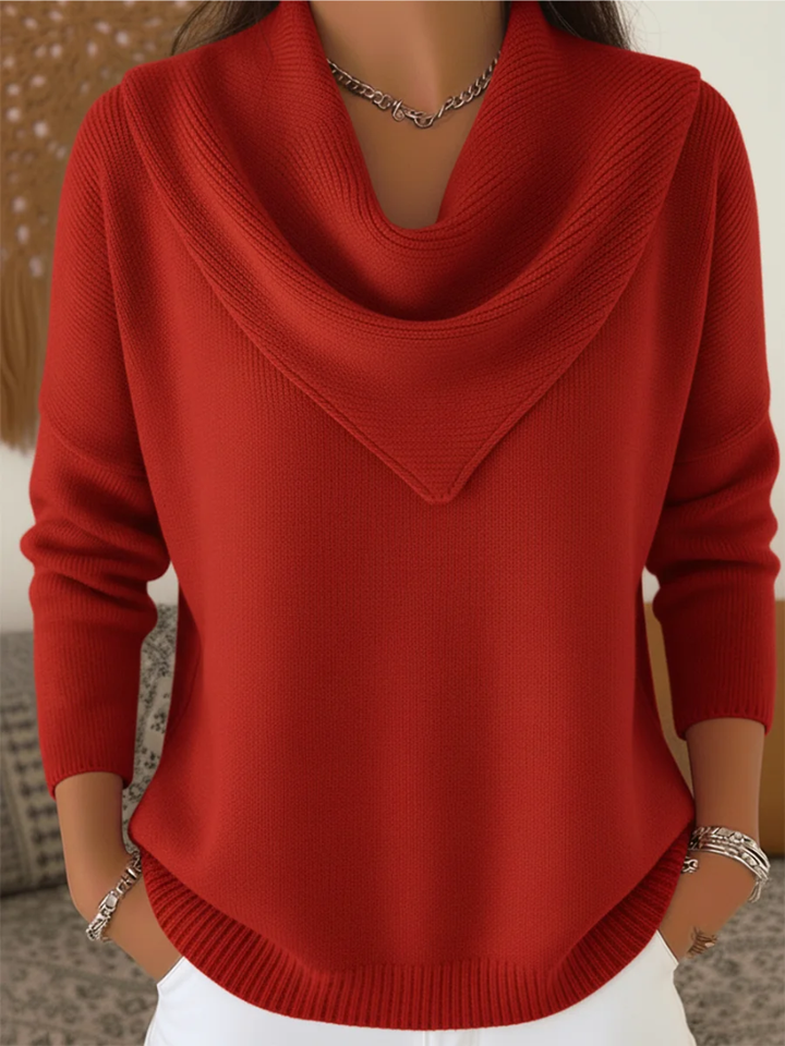Nora | Waterfall Neck Sweater