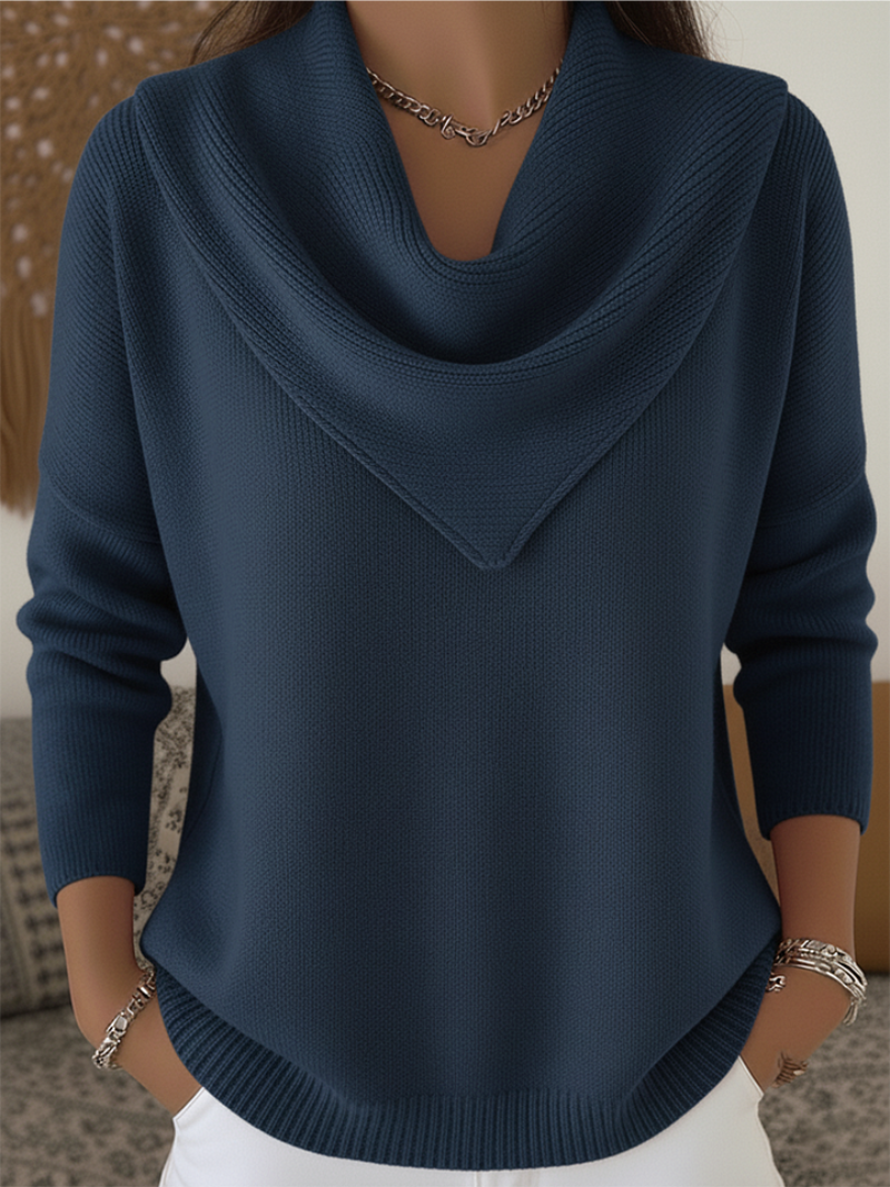 Nora | Waterfall Neck Sweater