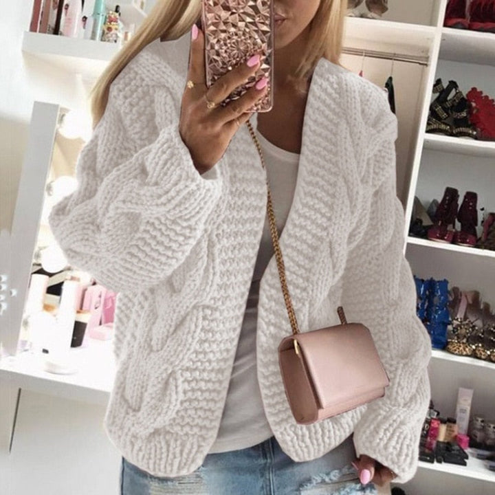 Amber | Oversized Chunky Knit Cardigan