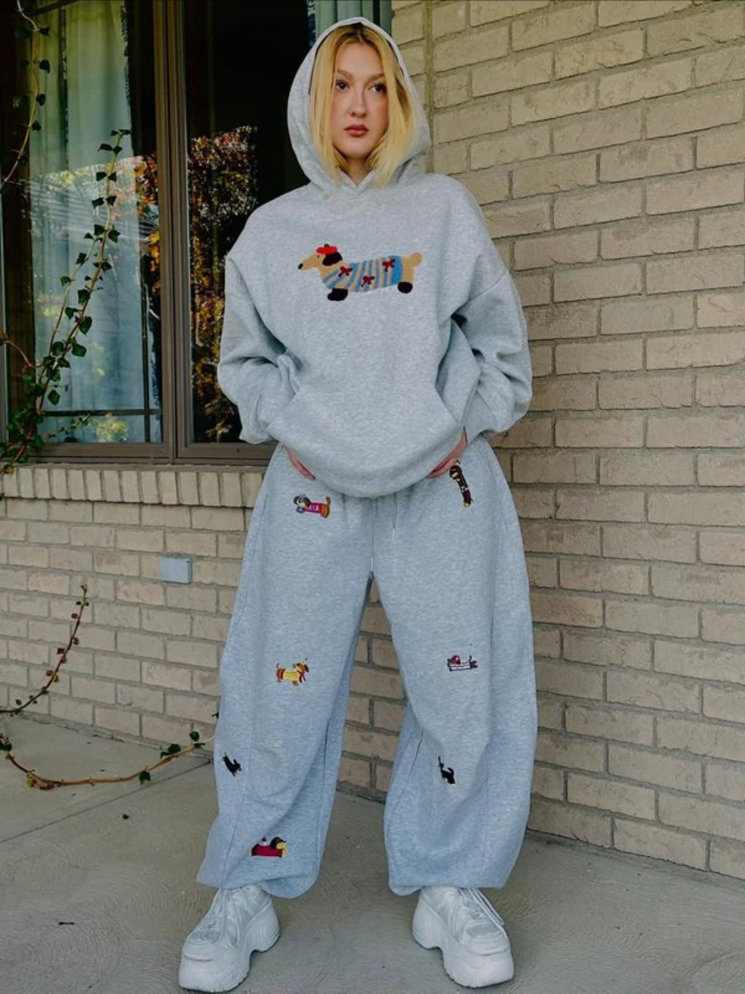 Amalfi | Embroidered Barrel Sweatpants