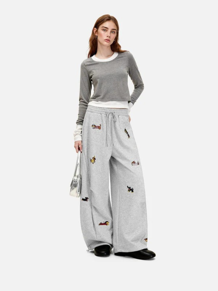 Amalfi | Embroidered Barrel Sweatpants