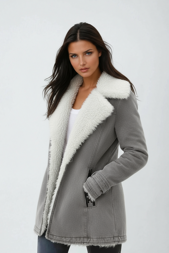 Biva | Suede Wool Winter Coat
