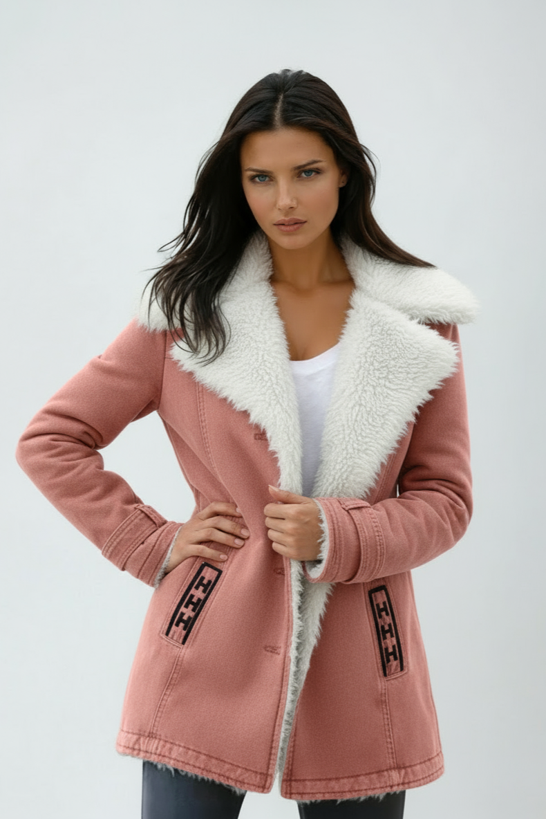 Biva | Suede Wool Winter Coat