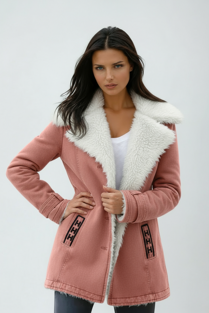 Biva | Suede Wool Winter Coat