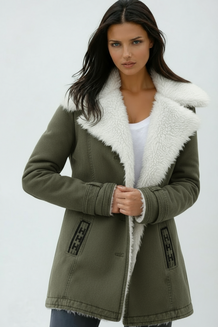 Biva | Suede Wool Winter Coat