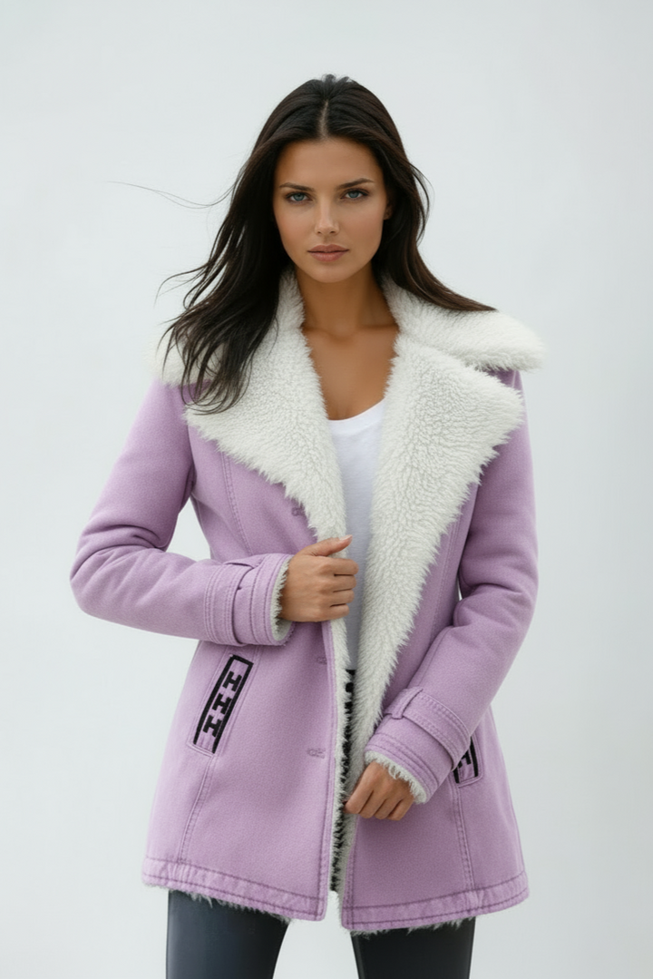 Biva | Suede Wool Winter Coat