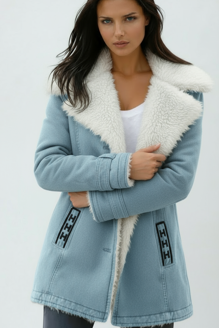 Biva | Suede Wool Winter Coat