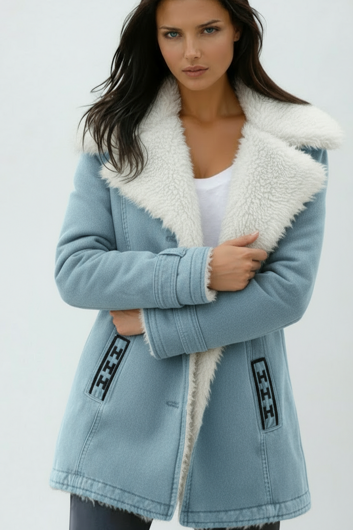 Biva | Suede Wool Winter Coat
