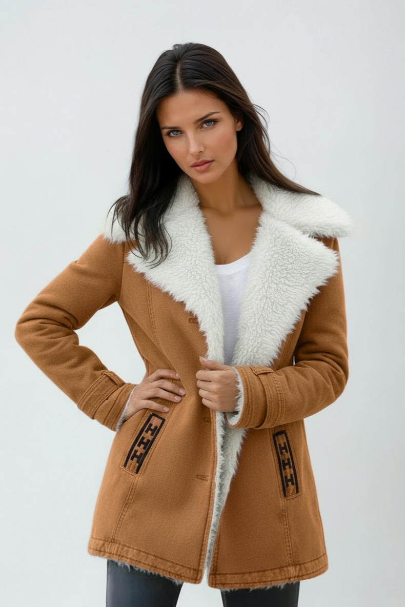 Biva | Suede Wool Winter Coat
