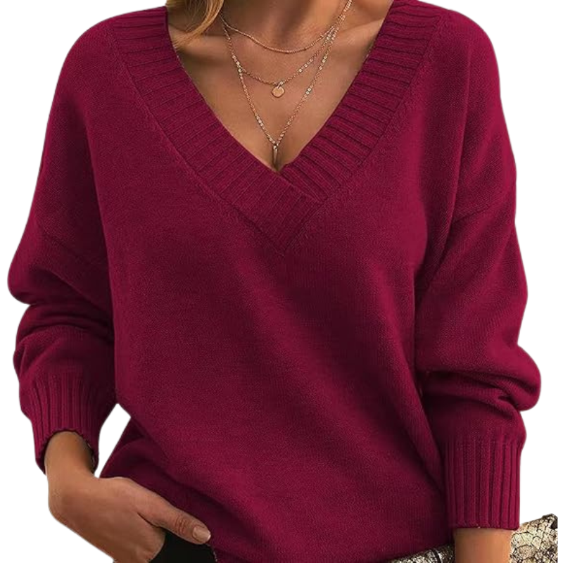 Malia | V Neck Knit Jumper