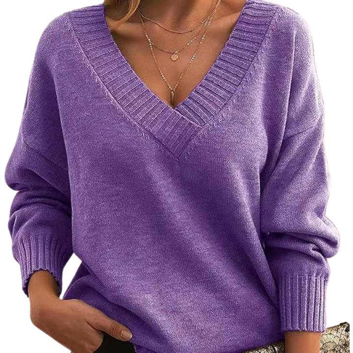 Malia | V Neck Knit Jumper