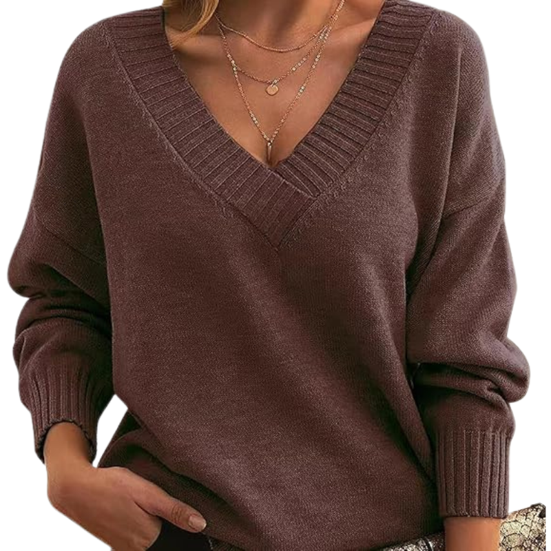 Malia | V Neck Knit Jumper
