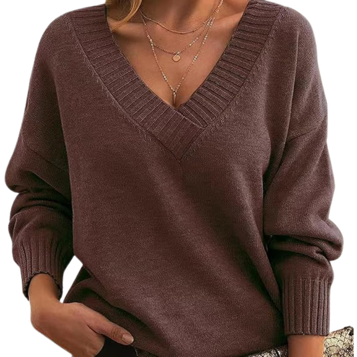 Malia | V Neck Knit Jumper
