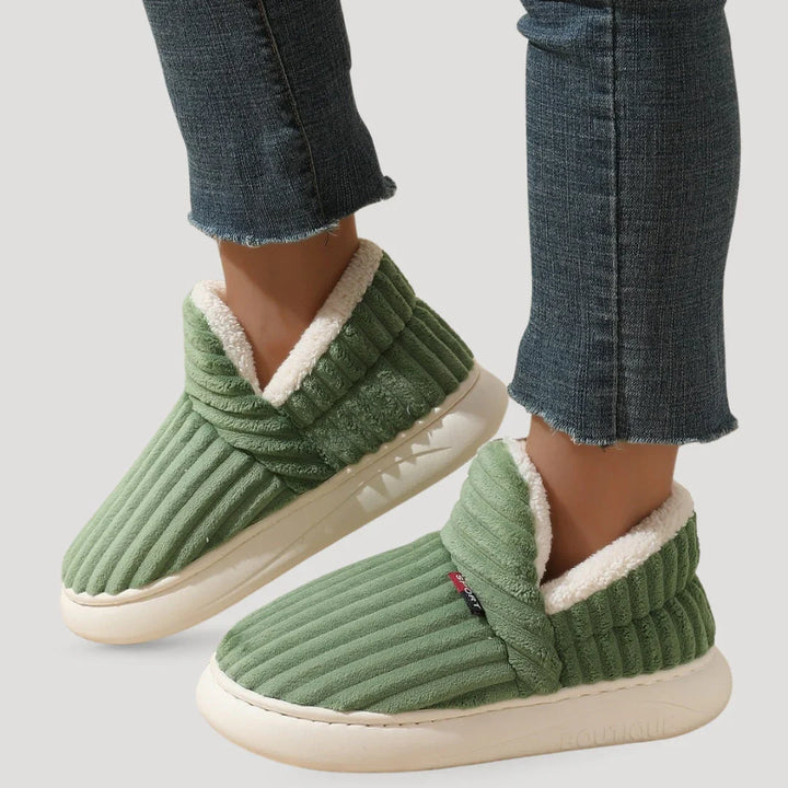 Zara | Ribbed Fleece Slipper Boots