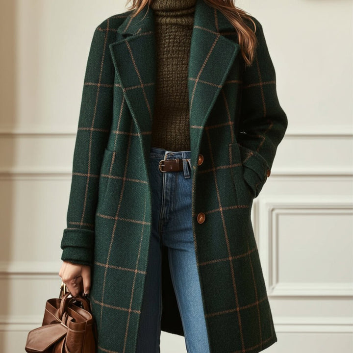 Rose | Checked Wool Coat