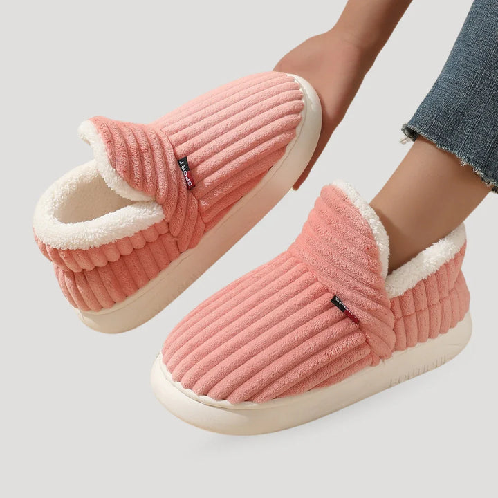 Zara | Ribbed Fleece Slipper Boots