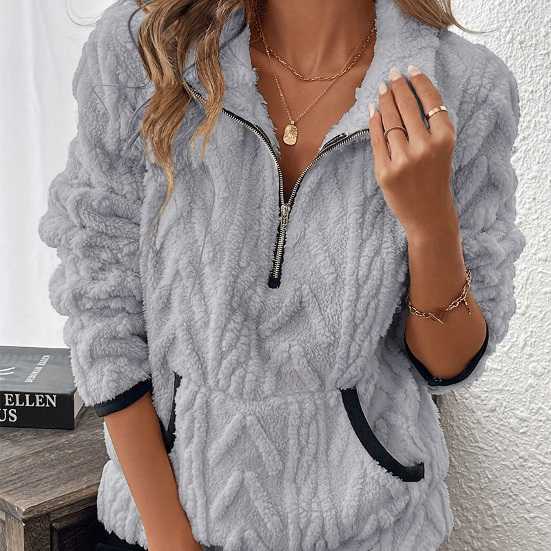 Tiva | Casual Zip Front Sweater